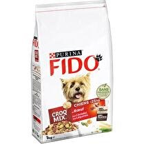 FIDO PURINA Croquettes Croq' Mix pour petit chien au boeuf et aux légumes