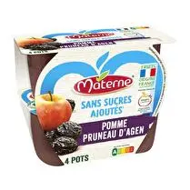 Materne, Compote pomme pruneau sans sucre ajoutés