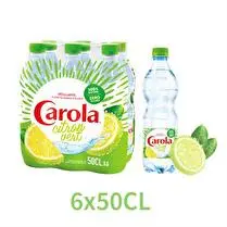 Carola, Eau de source saveur citron et citron vert
