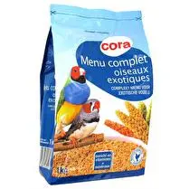 Cora, Menu complet oiseaux exotiques