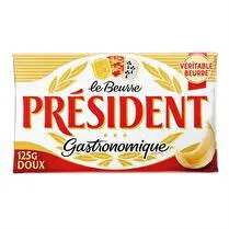 Président, Beurre gastronomique doux 82% MG plaquette