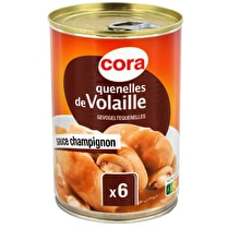 Cora, Quenelles de volaille sauce champignon