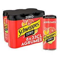 Schweppes, Boisson gazeuse aux saveurs 4 agrumes sans sucres