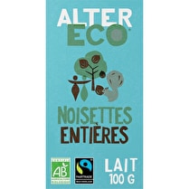 Alter eco, Chocolat au lait noisettes entières BIO