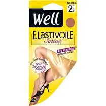 Well, Mi Bas elastivoile Satiné  x2, Ibiza, TU