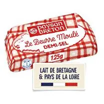 Paysan breton, Beurre moulé demi-sel 80% MG