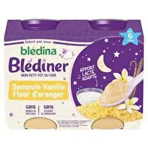 Blédina, Blédiner   Semoule vanille fleur d'oranger dès 6 mois