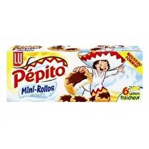 Lu, Mini rollos fourrés et nappés de chocolat au lait