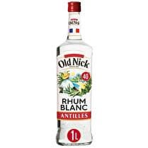 OLD NICK Rhum blanc traditionnel des Antilles Françaises 40%