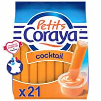 Coraya, Petits Coraya mini-bâtonnets surimi x 21 avec 1 sauce cocktail