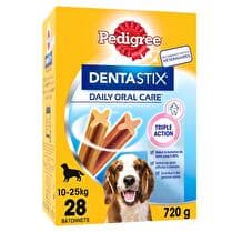 DENTASTIX PEDIGREE Dentastix biscuit pour moyen chien x 28