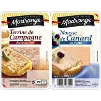 Madrange, Duo terrine de campagne / mousse de canard