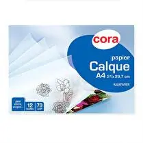 Cora, pochette 12 feuilles calque