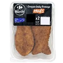 Carrefour, Croque baby fromage pané, cuit à coeur, réfrigéré
