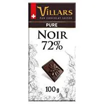 Villars, Chocolat noir 72% de cacao