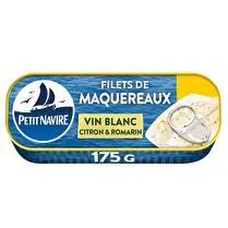 Petit navire, Filets de maquereaux vin blanc citron et romarin sans arômes ajoutés 1/4