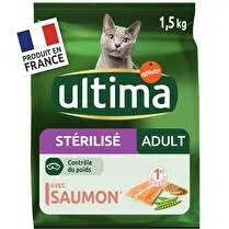 Ultima, Croquettes pour chat adulte stérilisé au saumon