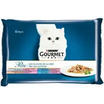 Gourmet, Repas pour chat Les plaisirs de la mer 4 Variétés