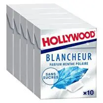 Hollywood, Chewing-gum blancheur menthe polaire x5