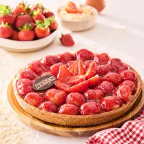 Votre pâtissier propose, Tarte fraises crème pâtissière 6 personnes