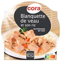 Cora, Blanquette de veau et son riz