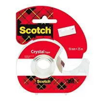 Scotch, Ruban adhésif super transparent 25 m x19 mm rouleau dévidoir