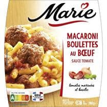 MARIE Macaroni sauce tomate et boulettes de viande