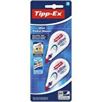 Tipp-ex, blister 2 rubans correcteurs tipp ex mini pocket mouse
