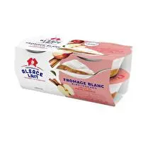Alsace Lait, Fromage blanc sur lit de pomme cannelle 6.3 % MG