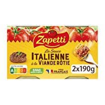ZAPETTI La sauce italienne à la viande rôtie 2x190g