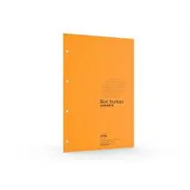 Cora, bloc perfore 210x297 mm 160 pages seyes papier velin surfin p.e.f.c. 80g couv.envelop.carte enduite orange