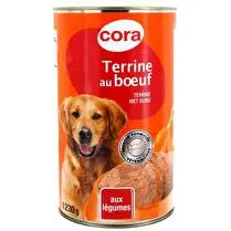 Cora, Pâtée et morceaux au boeuf pour chien