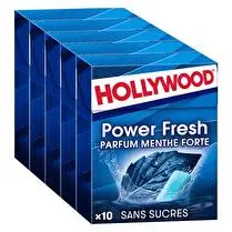 Hollywood, Fresh - Chewing-gum menthe forte x5