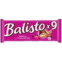 Balisto, Barres chocolatées goût fruits des bois  x9