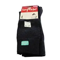 Influx, Mi chaussettes x 2 unies bio, Jean, 39/42