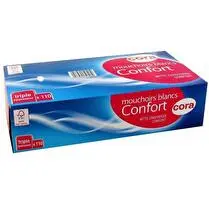 Cora, Boite mouchoirs blancs confort triple épaisseur  x110