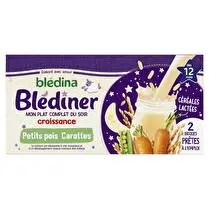Blédina, Blédiner - Brique croissance carottes petits pois dès 12 mois