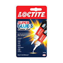 Loctite, Colle super glue-3 power flex gel  2 tubes de 3 grammes