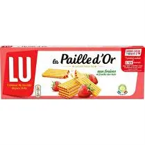 Lu, Paille d'or - Gaufrettes fourrées à  la fraise/ fraises des bois