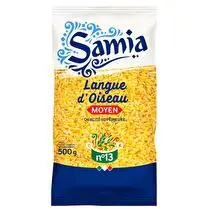 Samia, Pâtes langue d'oiseau n°13