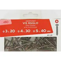 Trefilaction, Assortiment vis agglo tête fraisée 20/30/40MM