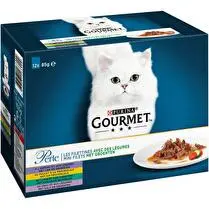 Gourmet, Repas pour chat Les filettines avec des légumes 4 Variétés