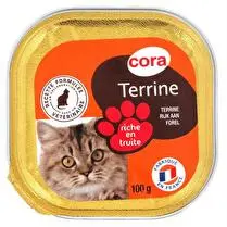 Cora, Terrine riche en truite pour chat
