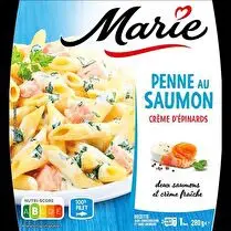 Marie, Penne au saumon crème d'épinards