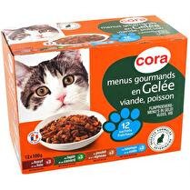 CORA Menus gourmands en gelee pour chat