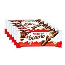 Kinder, Bueno - Barres chocolatées lait et noisettes  x6