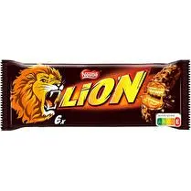 Nestlé, Lion - Barre chocolatée napage caramélisé et créréales crousitllantes  x6