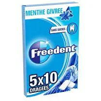 Freedent, Chewing-gum menthe givrée 5 x 10 dragées