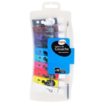 Cora, boite de 10 tubes de gouache 10 ml + 1 pinceau n°8