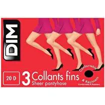 Dim, Collants trio rouge x3, Noir, T 2